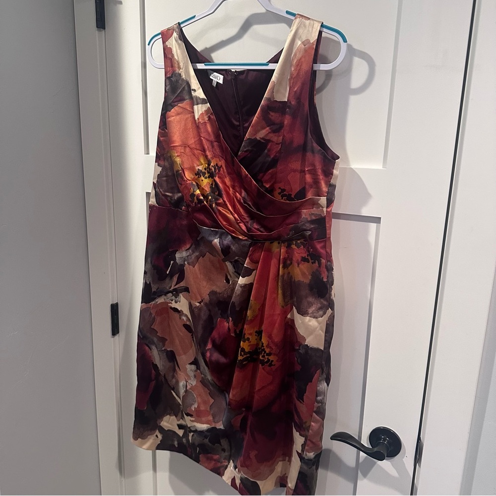Kaliko Satin Floral Sleeveless Dress UK20/US16